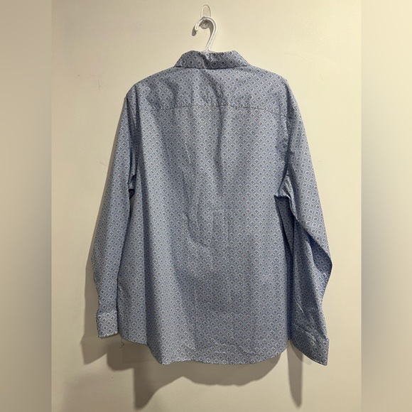 Tasso Elba NWT Blue button down dress shirt Large - Picture 4 of 7